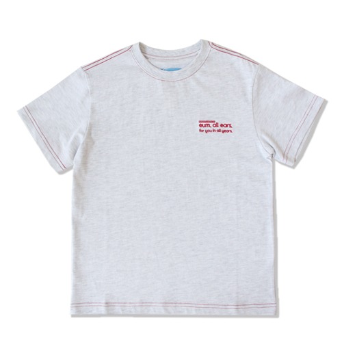 [EKD] 이음키즈 Stitch 반팔 티셔츠 -화이트멜란지